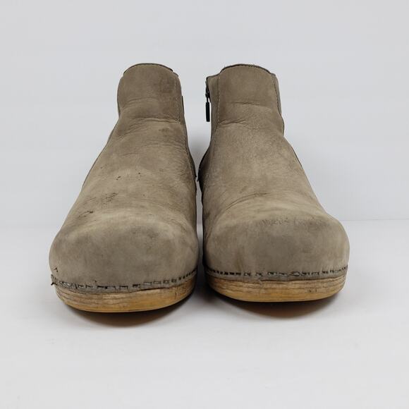Dansko Maria Womens Size EU 41 US 10.5-11 Beige Nubuck Leather Ankle Bootie Shoe - Picture 6 of 14